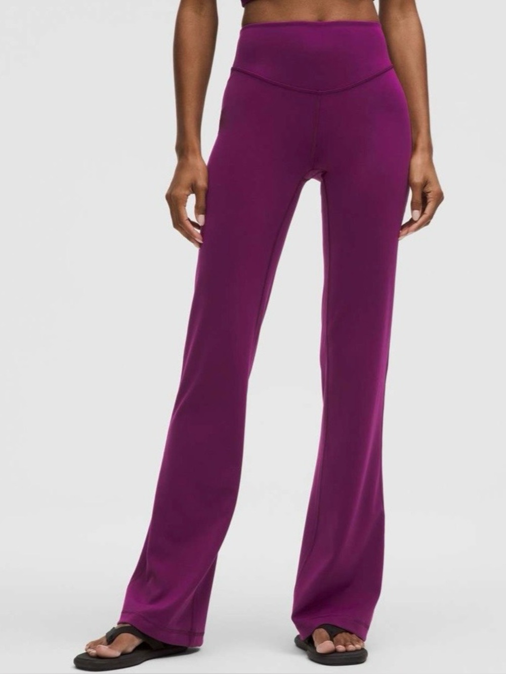 Lululemon Wunder Under SmoothCover High-Rise Bootcut Pant 34โ Chilled Grape